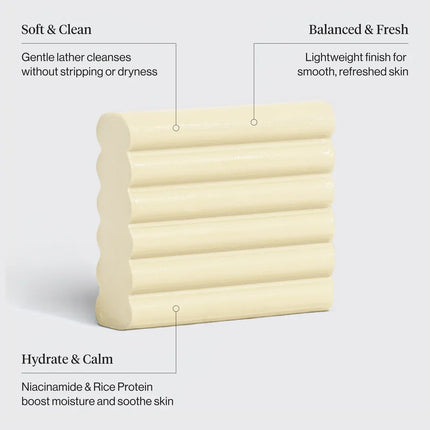 kitsch Rice Water Protein Restoring Face & Body Wash Bar