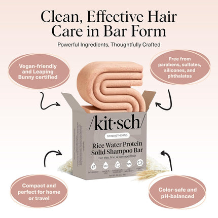 kitsch Rice Water Shampoo Bar For Hair Growth