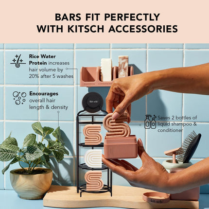 kitsch Rice Water Shampoo & Conditioner Set for Hair Growth