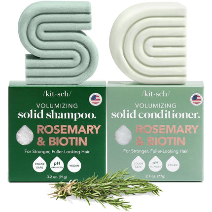 kitsch Rosemary & Biotin Shampoo and Conditioner Set for Hair Growth
