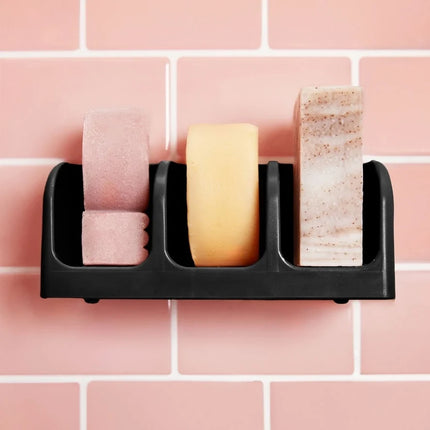 kitsch Self-Draining Soap Dish - Black