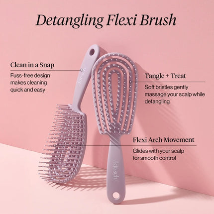kitsch Soft Violet Detangling Flexi Brush