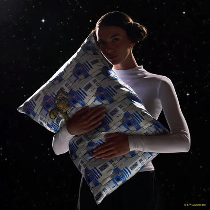 kitsch Star Wars™ & Kitsch Satin Pillowcase in R2-D2 & C-3PO