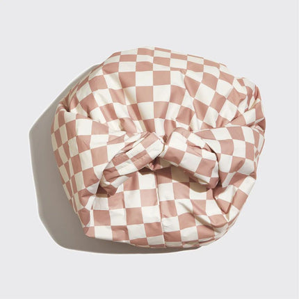 kitsch-terracotta-checker-satin-shower-cap-4