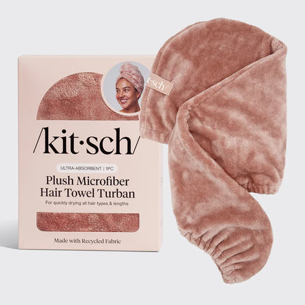 kitsch Terracotta Plush Microfiber Hair Towel Turban (Copy)