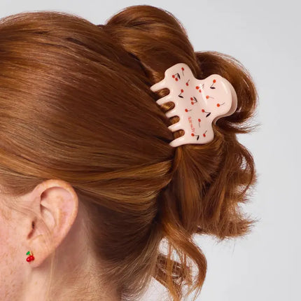 kitsch Cherry Print Cloud Claw Clip - Medium