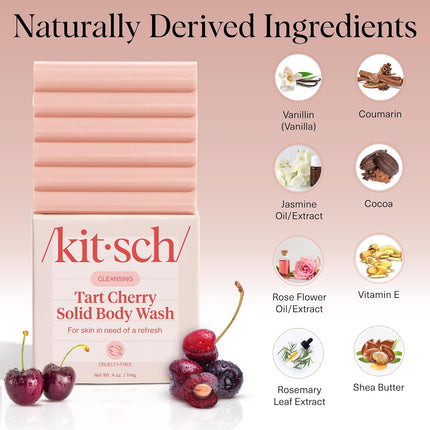 kitsch Cleansing Tart Cherry Solid Body Wash