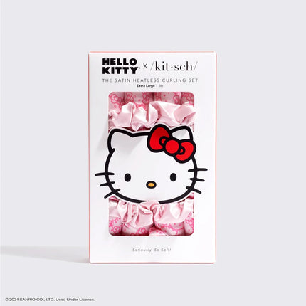 kitsch Kitsch x Hello Kitty XL Heatless Curling Set - Pink Hello Kitty Faces
