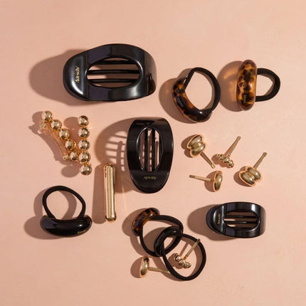 kitsch Black Flat Cloud Clip - Large