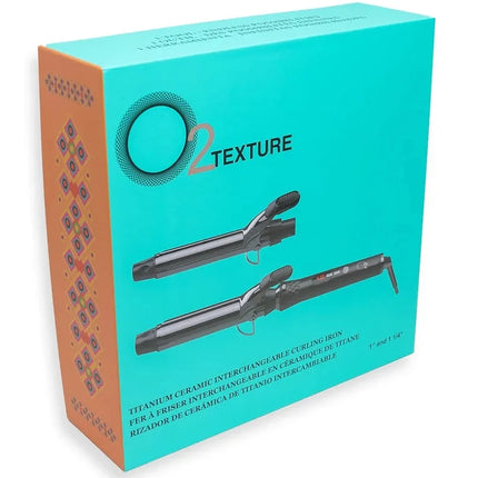 O2 Professional O2Texture Titanium Ceramic Interchangeable Curling Iron Set