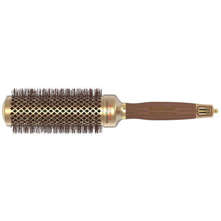 Close-up of the bristles on an Olivia Garden NanoThermic Speed XL hair brush, showing ionic bristles designed for superior shine and hydration.