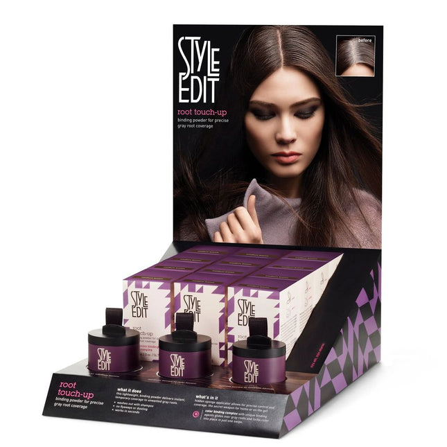 Style Edit Brunette Beauty Root Touch-Up Powder Counter Display