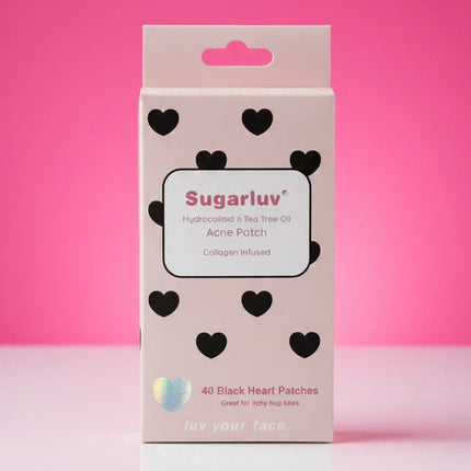 Sugarluv Hydrocolloid & Tea Tree Oil Acne Patch 40ct - Black Hearts