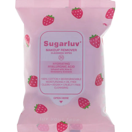 Sugarluv Hyaluronic Acid Makeup Removing Wipes infused with Hyaluronic Acid & Aloe Extracts 30ct 2