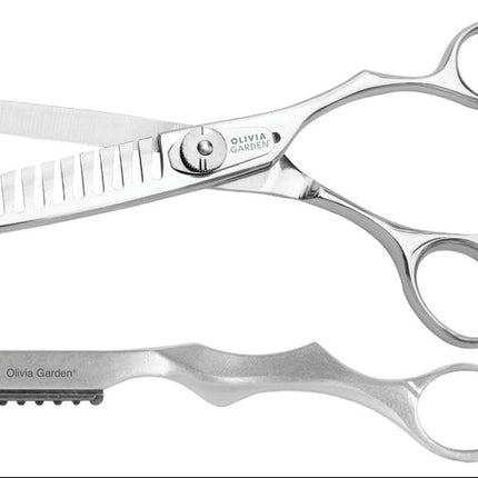 Olivia Garden TextureCut Shears - 15-teeth Chunking Shear & Razor Case Deal