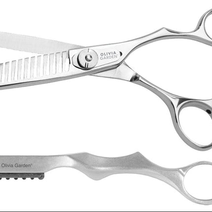 Olivia Garden TextureCut Shears - 21-Teeth Chunking Shear & Razor Case Deal