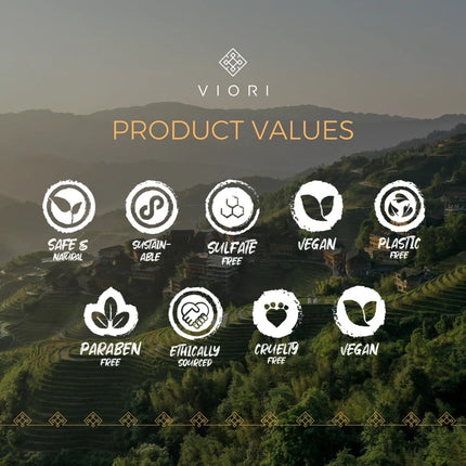 Viori Rice Water Shampoo & Conditioner Bar Set - Citrus Yao | For Oil Control