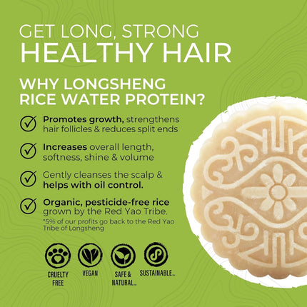 Viori Rice Water Shampoo & Conditioner Bar Set - Hidden Waterfall | For Hair Growth